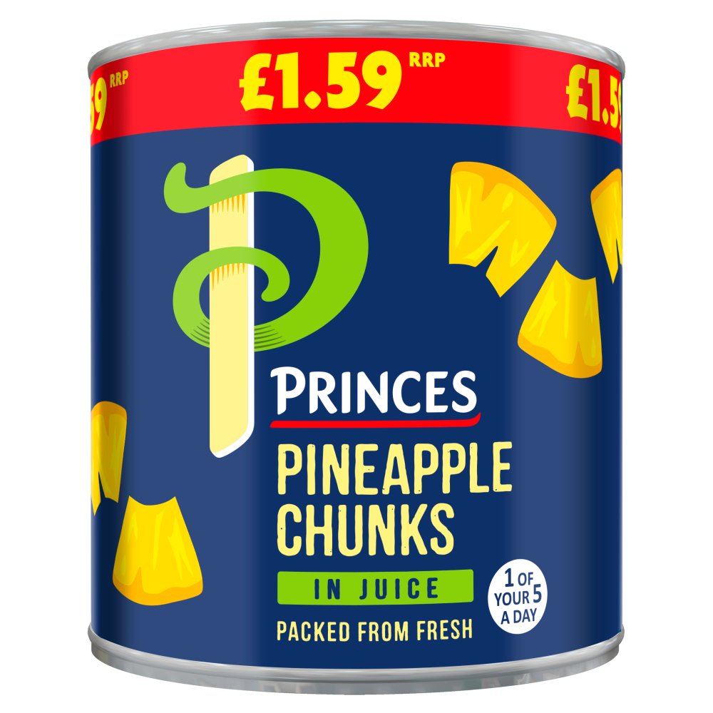 Princes Pineapple Chunks in Juice 432g (Pack of 6)