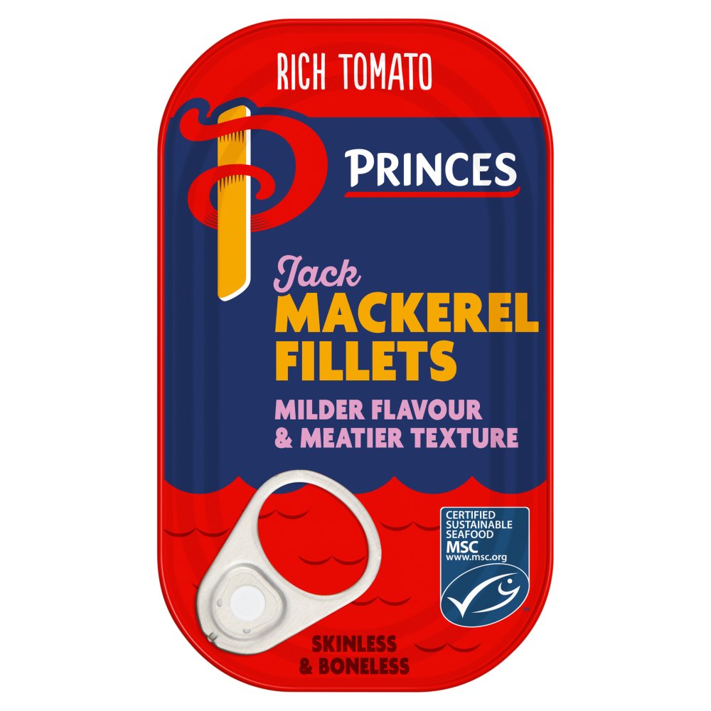 Princes Mackerel Fillets in a Rich Tomato Sauce 125g (Pack of 10)