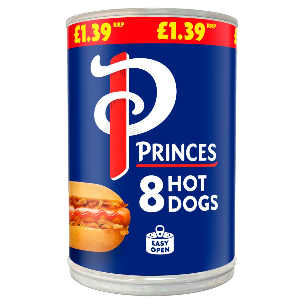 Princes 8 Hot Dogs 400g (Pack of 12)
