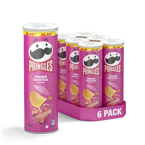 Pringles Prawn Cocktail 165g (Pack of 6)