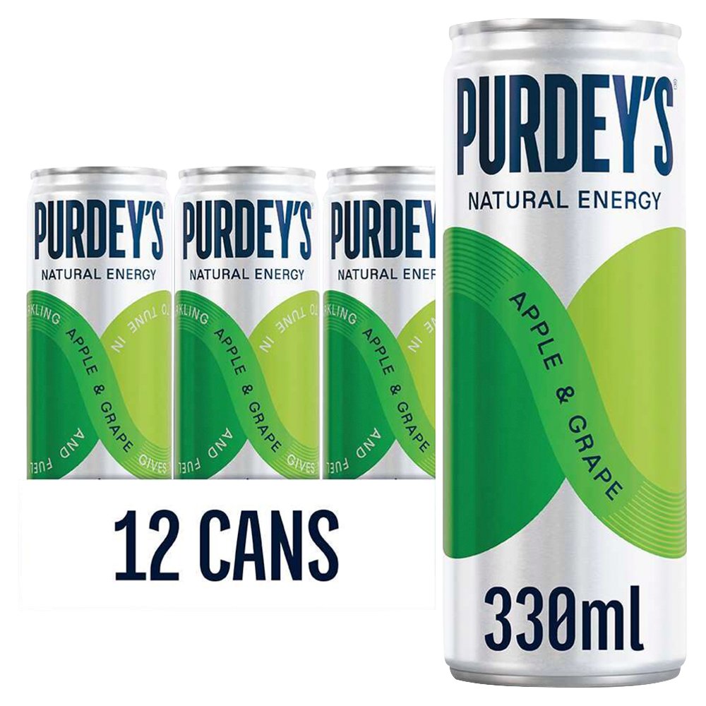 Purdey's Apple & Grape 330ml Cans (Pack of 12)