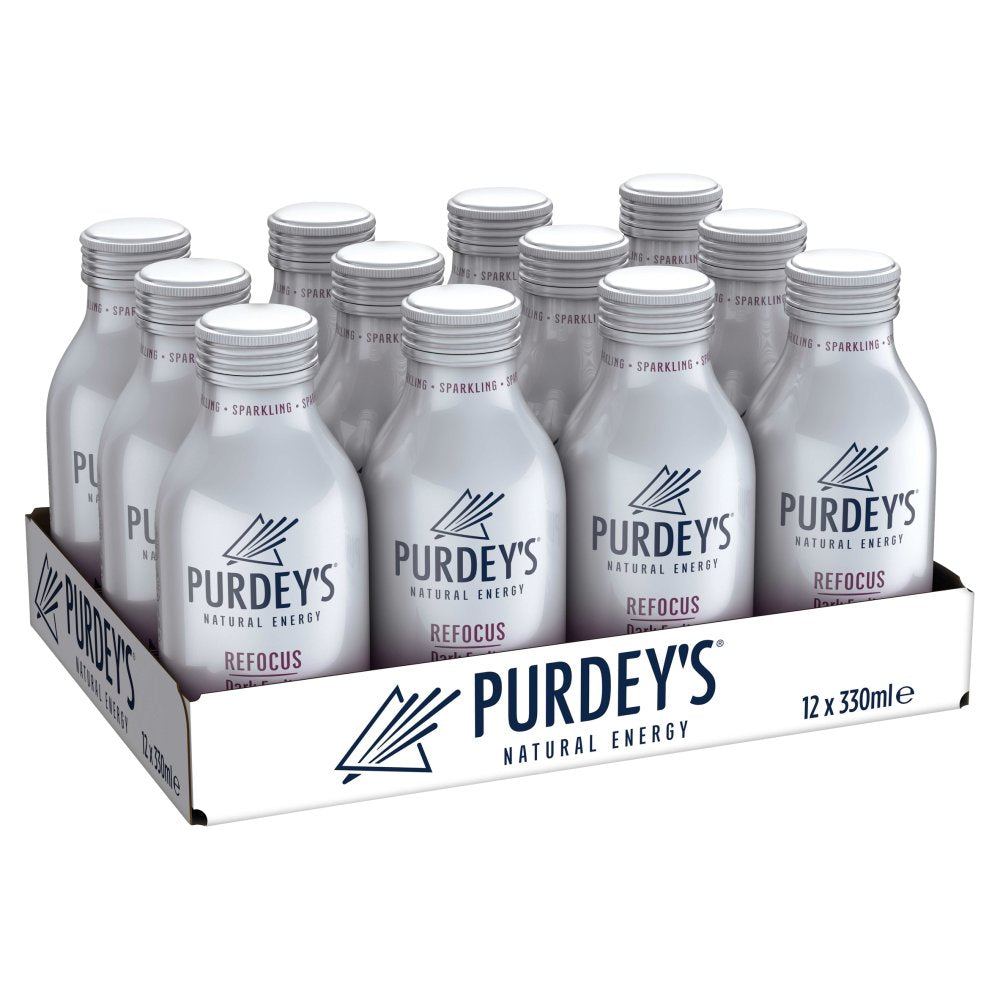 Purdey's Natural Energy Refocus Dark Fruits with Guarana 330ml (Pack of 12)