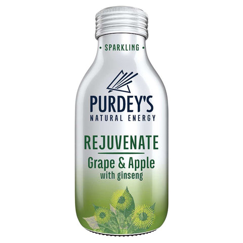 Purdey's Natural Energy Rejuvenate Grape & Apple with Ginseng Bottle 330ml (Pack of 12)
