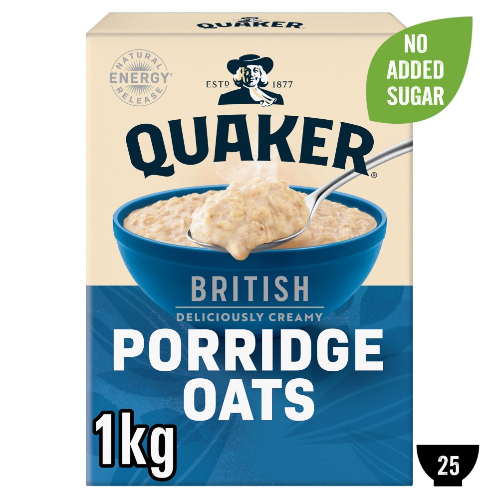 Quaker Porridge Oats 1kg (Pack of 10)