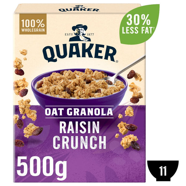 Quaker Oat Raisin Granola 500g (Pack of 5)
