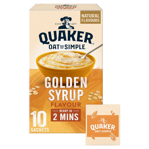 Quaker Oat So Simple Golden Syrup Porridge Sachets 360g (Pack of 9)