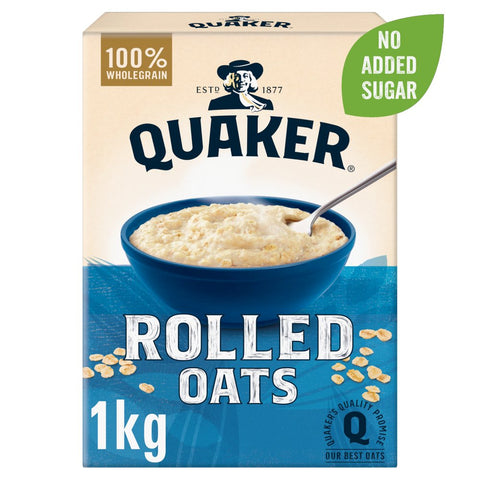 Quaker Rolled Porridge Oats 1kg (Pack of 10)