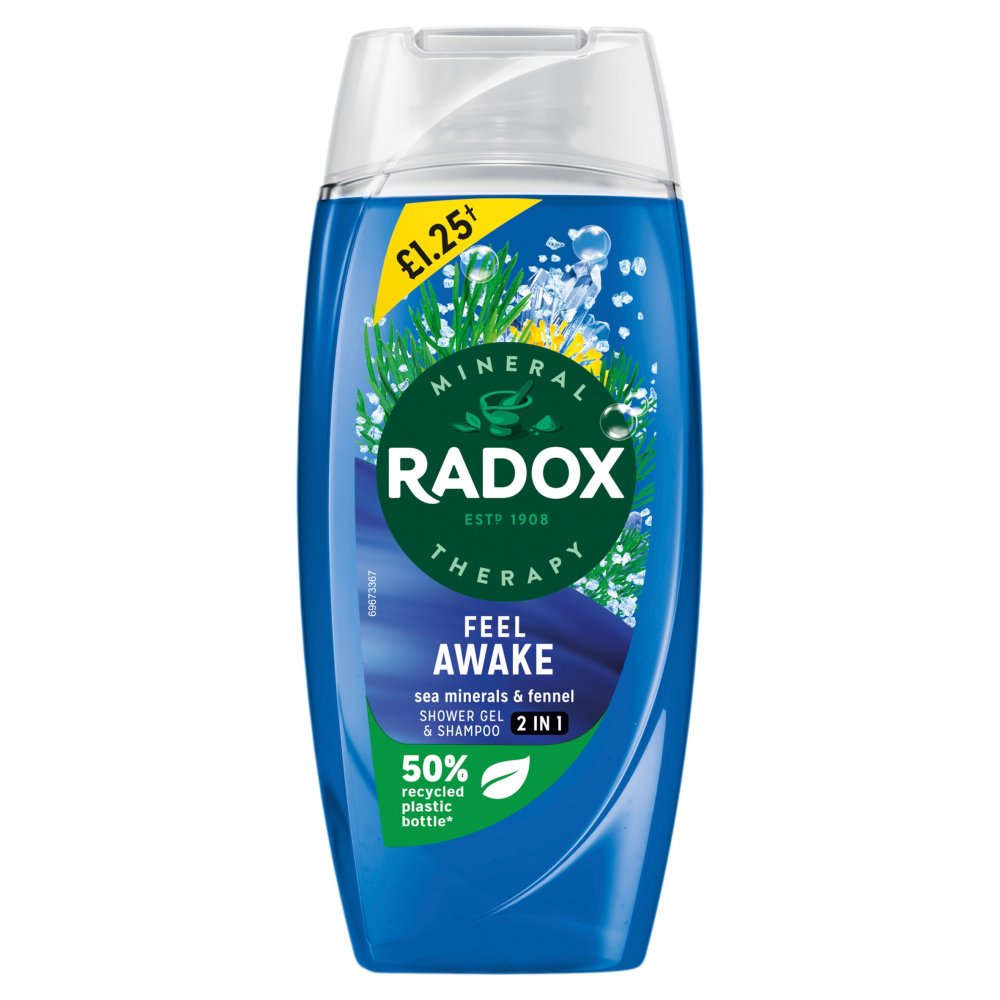 Radox Mineral Therapy Body Wash Feel Awake 225 ml (Pack of 6)