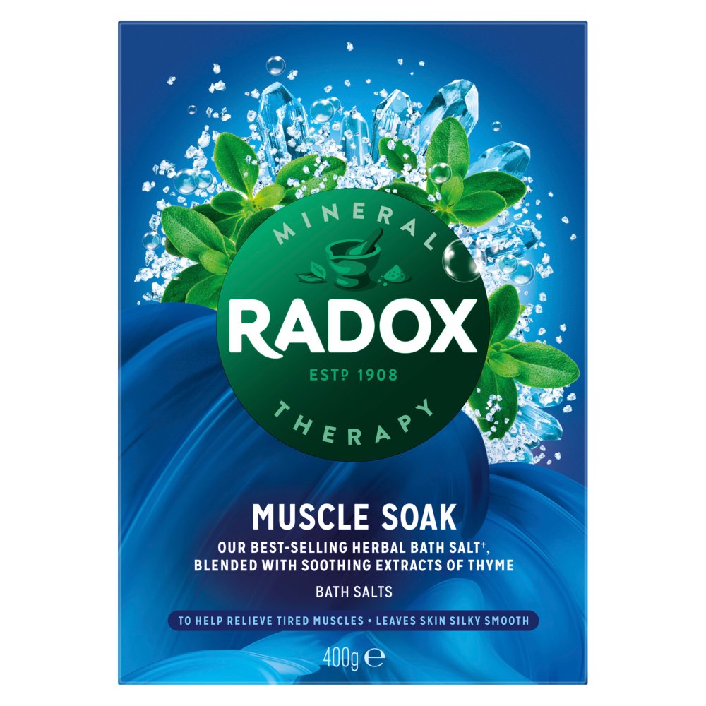 Radox Muscle Soak Bath Salts 400g (Pack of 6)