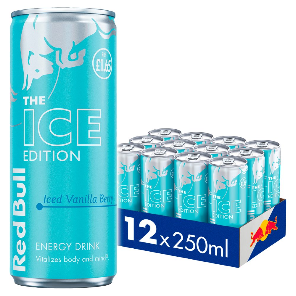 Red Bull The Winter Edition Iced Vanilla Berry Energy Drink 250ml (Pack of 12)