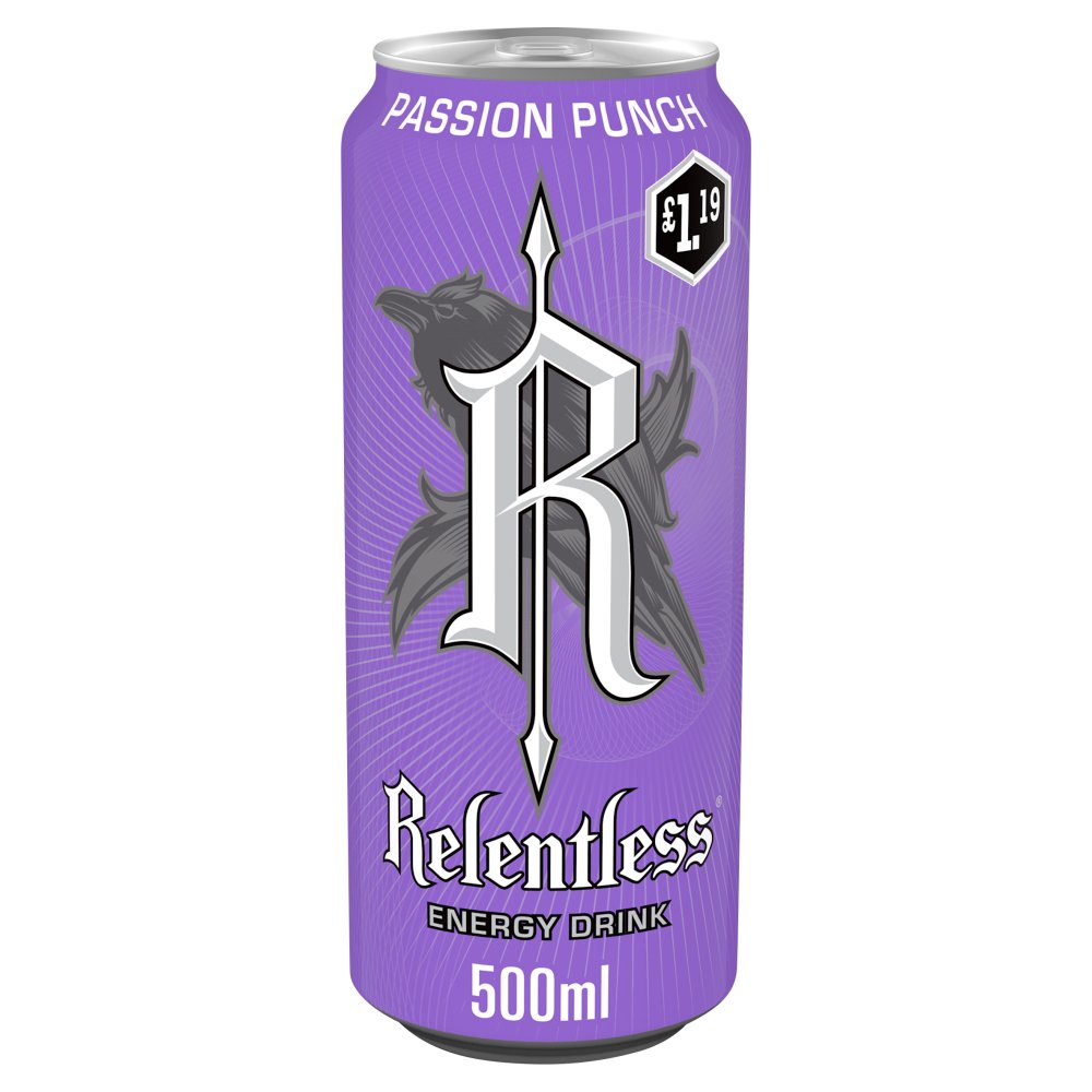Relentless Passion Punch Energy Drink 500ml (Pack of 12)