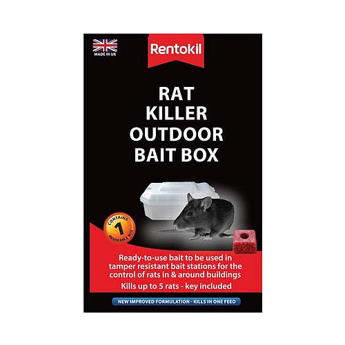 Rentokil Rat Killer Outdoor Bait Box 20g (Pack of 1)