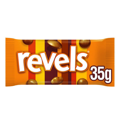 Revels Milk Chocolate with Raisins, Coffee or Orange Bag 35g (Pack of 36)