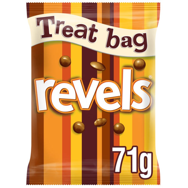 Revels Milk Chocolate with Raisins, Coffee or Orange Treat Bag 71g (Pack of 20)