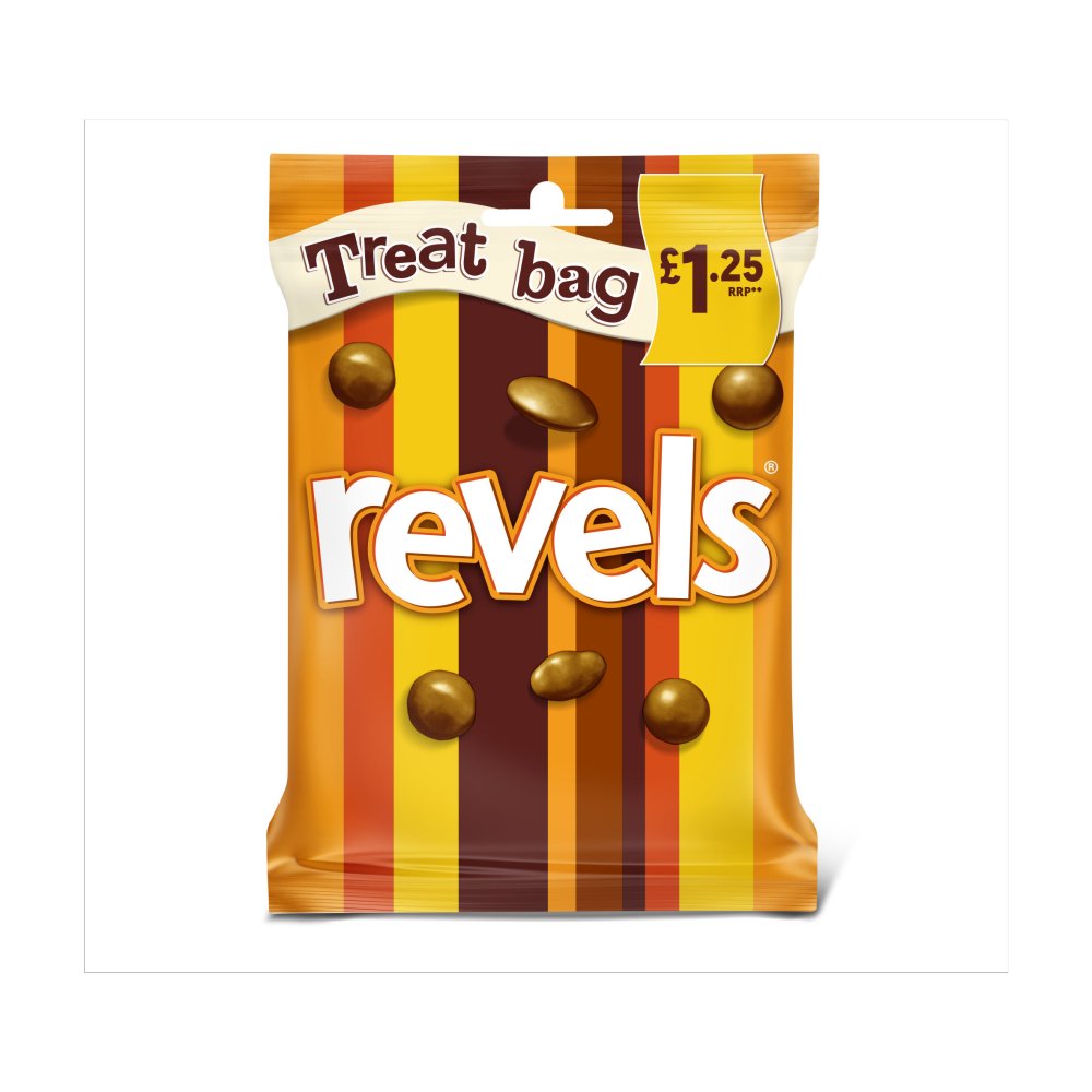 Revels Milk Chocolate with Raisins, Coffee or Orange Treat Bag  71g (Pack of 20)