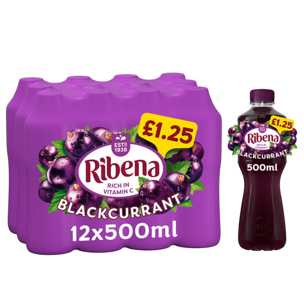 Ribena Blackcurrant Juice Drink 500ml (Pack of 12) – Zorbaonline