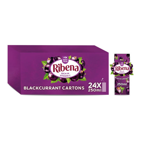 Ribena Blackcurrant Juice Drink Carton 250ml (Pack of 24)