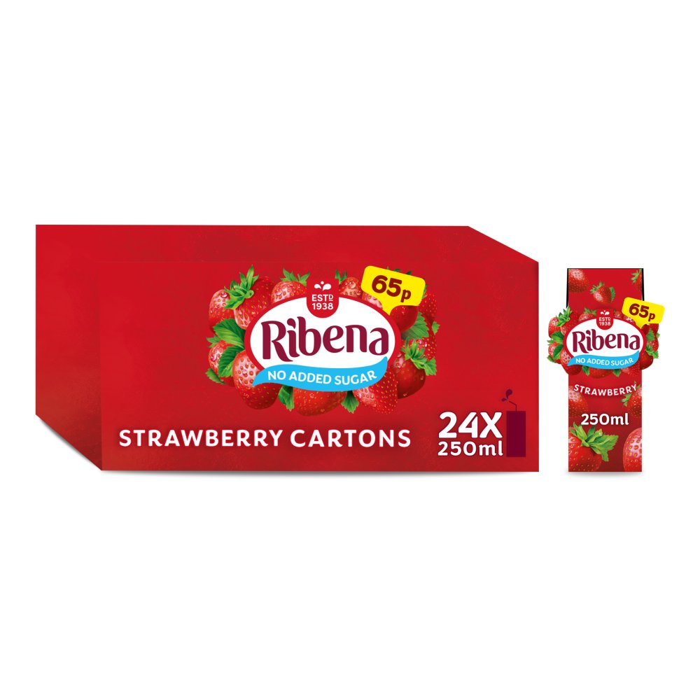 Ribena Strawberry Juice Drink 250ml (Pack of 24) – Zorbaonline