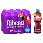 Ribena Summer Fruits No Added Sugar Fruit Juice 500ml (Pack of 12)