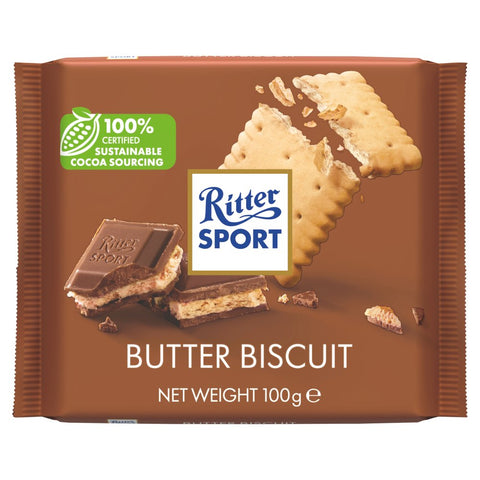 Ritter Sport Butter Biscuit 100g (Pack of 5)