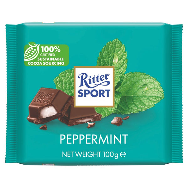 Ritter Sport Peppermint 100g (Pack of 5)