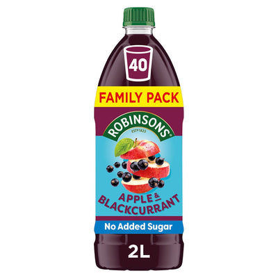 Robinsons Apple & Blackcurrant No Added Sugar Squash 2L (Pack of 6)