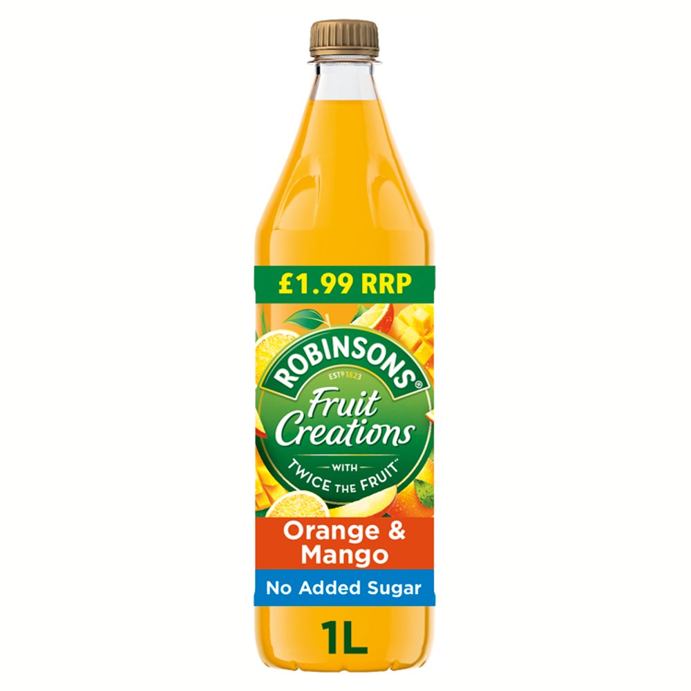 Robinsons Fruit Creations Orange & Mango Squash 1L (Pack of 6)