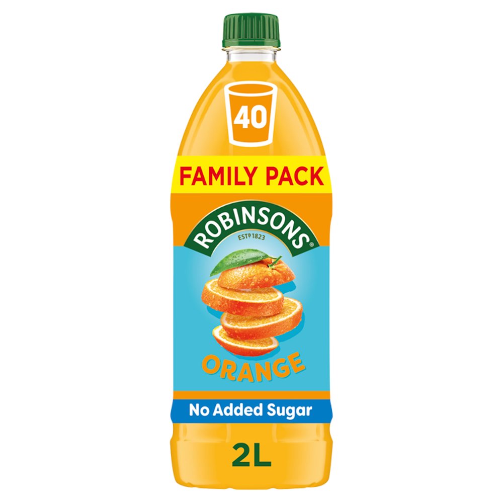 Robinsons Orange No Added Sugar Squash 2L (Pack of 6)