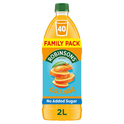 Robinsons Orange No Added Sugar Squash 2L (Pack of 6)