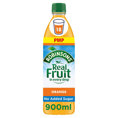 Robinsons Orange No Added Sugar Squash 900ml (Pack of 12)