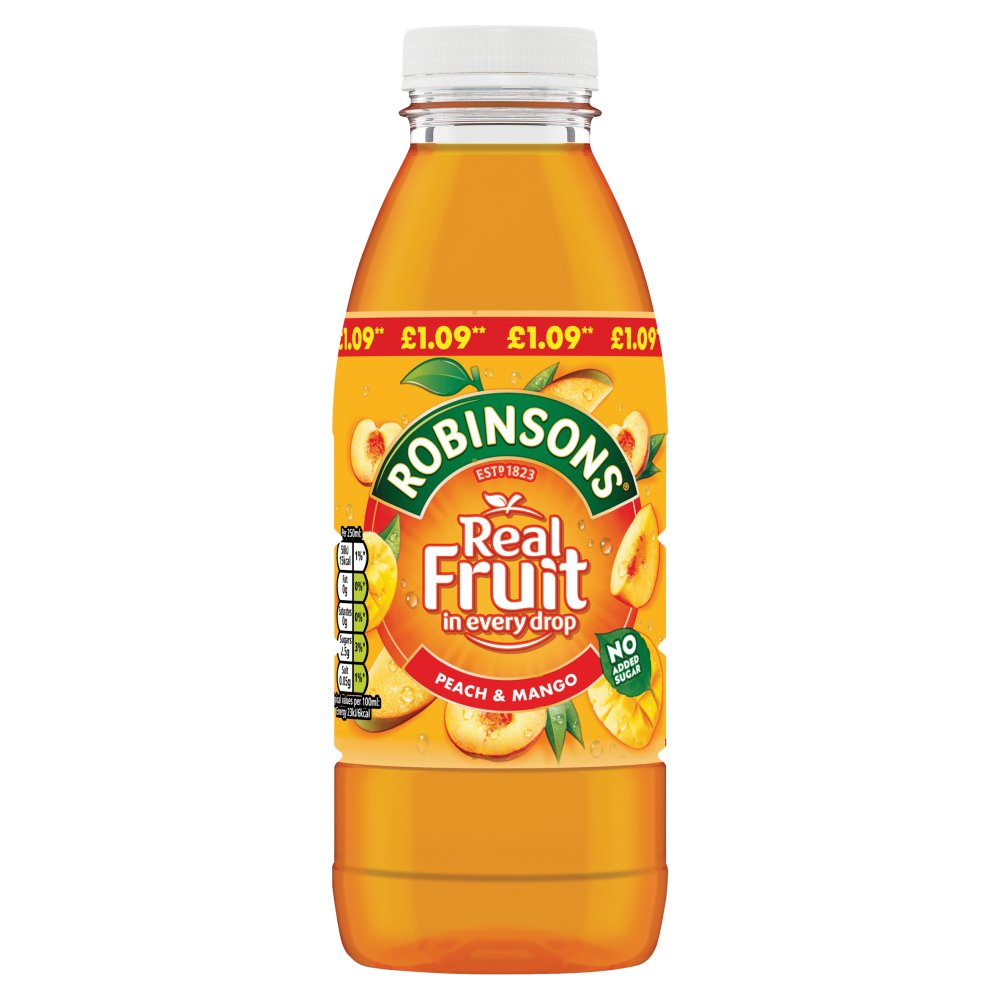 Robinsons Ready to Drink Peach & Mango Juice Drink 500ml (Pack of 12)