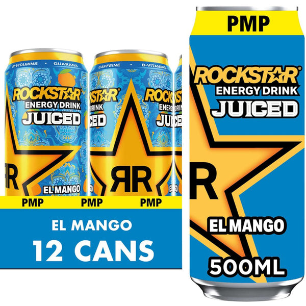 Rockstar Juiced El Mango Can 500ml Can (Pack of 12)
