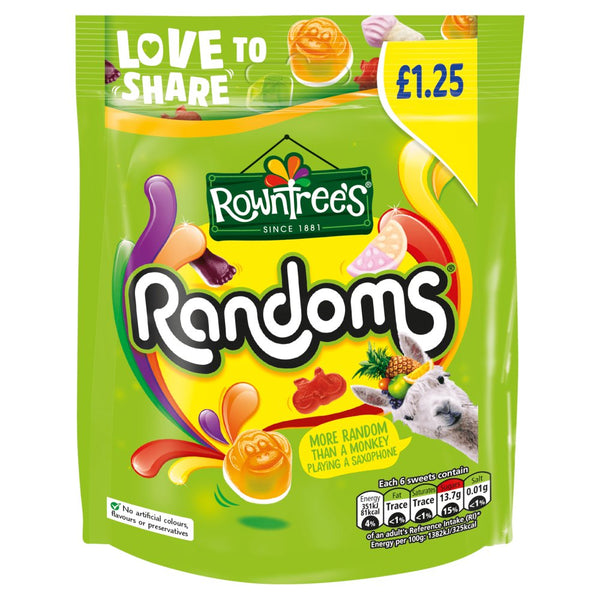 Rowntree's Randoms Sweets Sharing Bag 120g (Pack of 10)