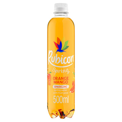 Rubicon Spring Orange Mango Flavoured Sparkling Spring Water 500ml (Pack of 12)