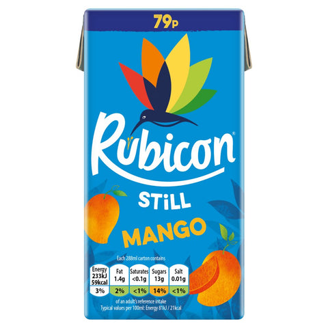 Rubicon Still Mango Juice Drink 288ml (Pack of 27)