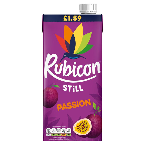 Rubicon Still Passion Juice Drink 1 Litre (Pack of 12)