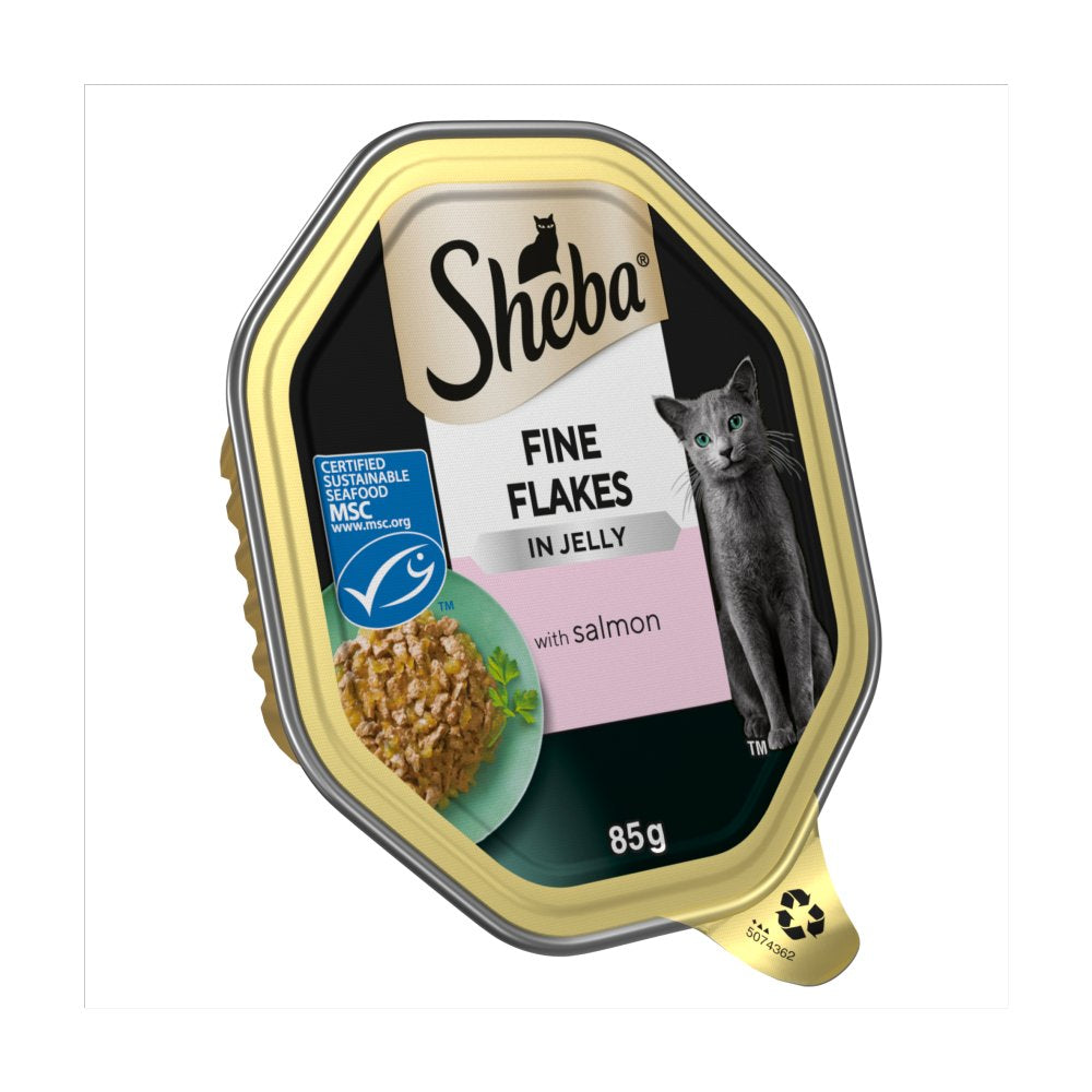 SHEBA® Fine Flakes Adult Wet Cat Food with Salmon Jelly 85g  (Pack of 22)