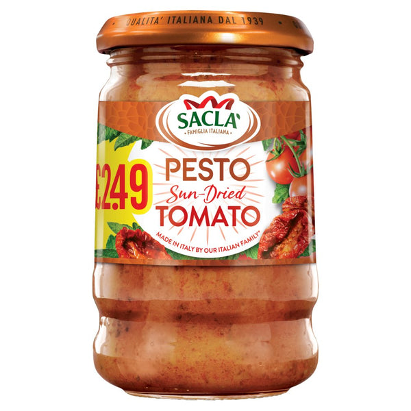 Sacla' Sun-Dried Tomato Pesto 190g (Pack of 6)