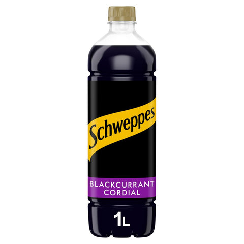 Schweppes Blackcurrant Flavour Cordial 1L (Pack of 1)