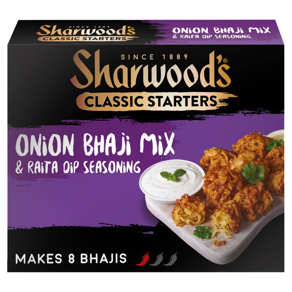Sharwood's Onion Bhaji Mix & Raita Dip Seasoning 110g (Pack of 7)