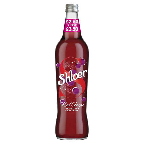 Shloer Red Grape Sparkling Fruit Drink 750ml (Pack of 6)