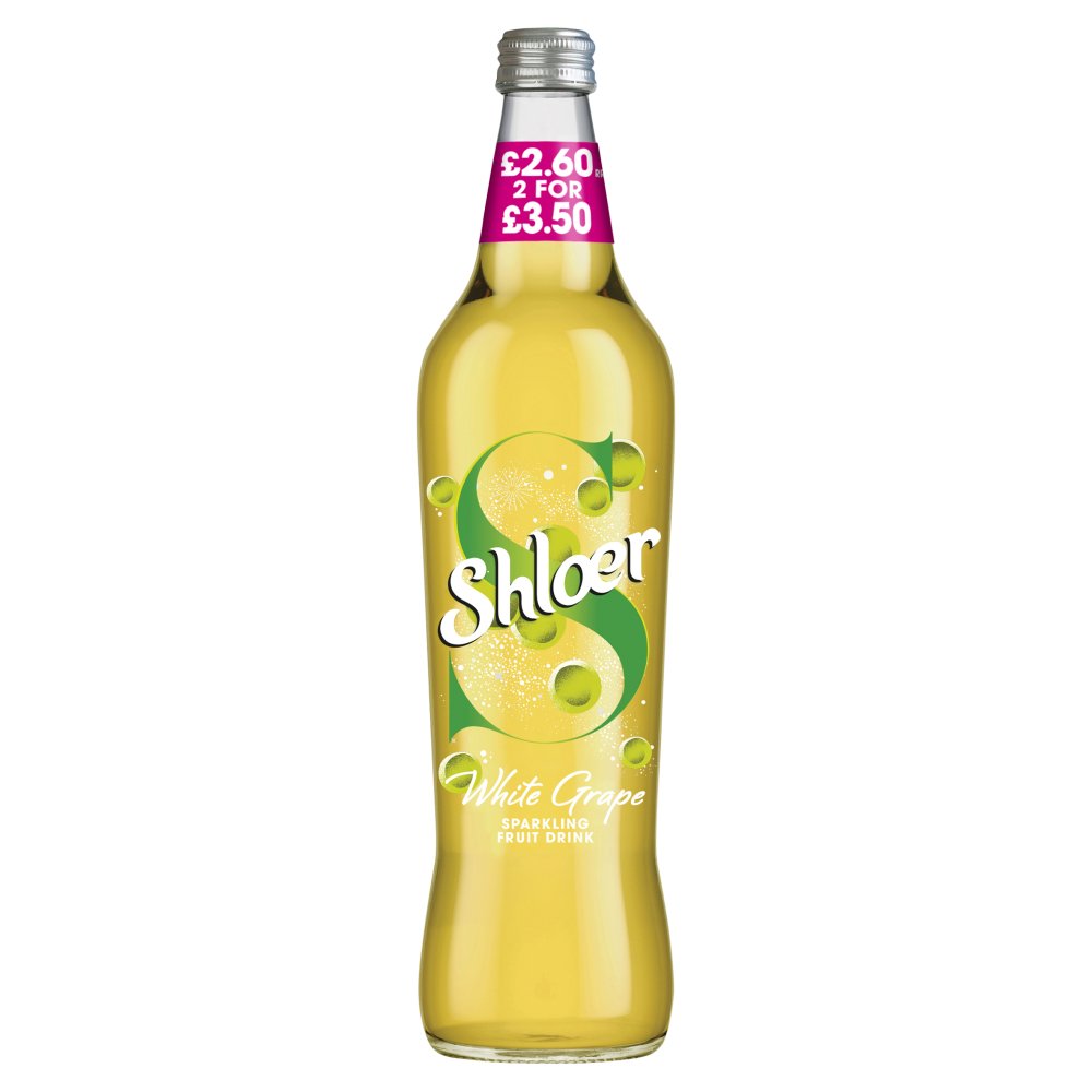 Shloer White Grape Sparkling Fruit Drink 750ml (Pack of 6)