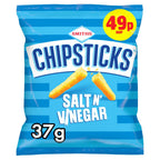 Smiths Chipsticks Salt & Vinegar Snacks Crisps 37g (Pack of 30)
