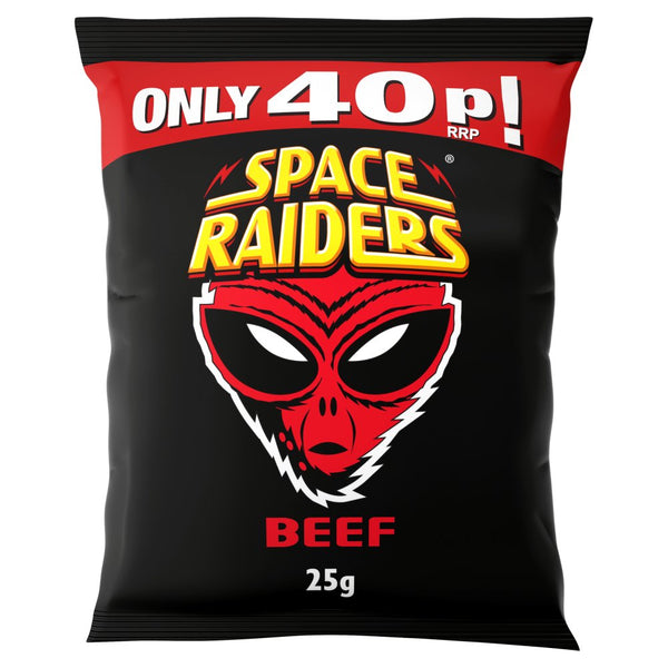Space Raiders Beef Crisps 25g (Pack of 36)