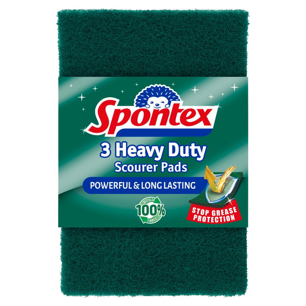 Spontex 3 Heavy Duty Scourer Pads 30g (Pack of 6)
