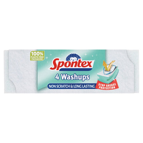 Spontex 4 Washups Non Scratch Sponge Scourers(Pack of 10)