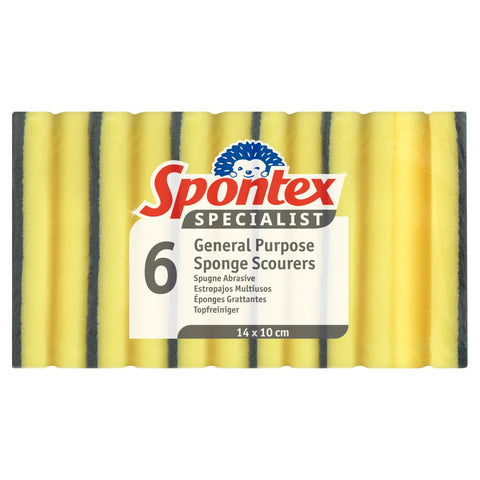 Spontex Specialist 6 Sponge Scourers 60g (Pack of 1)