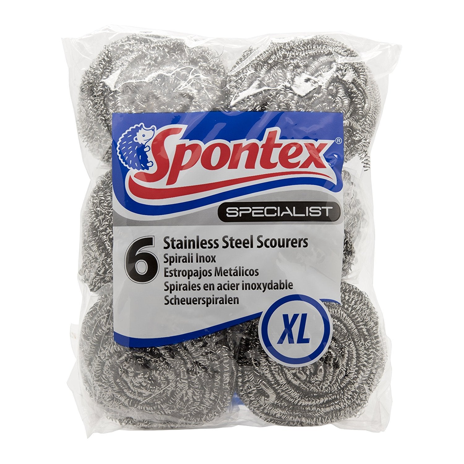 Spontex Specialist 6 Stainless Steel Scourers 60g (Pack of 1)