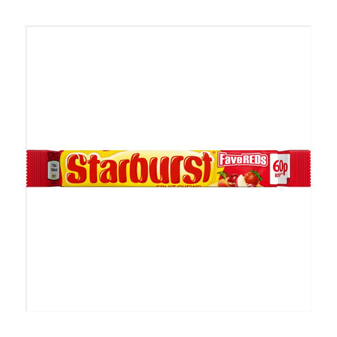 Starburst Fave Reds Vegan Chewy Sweets Fruit Flavoured Bag 45g (Pack of 24)