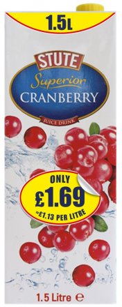 Stute Cranberry Juice 1.5Ltr (Pack of 8)